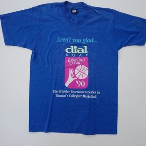 Vintage Dial soap women's basketball t-shirt blue